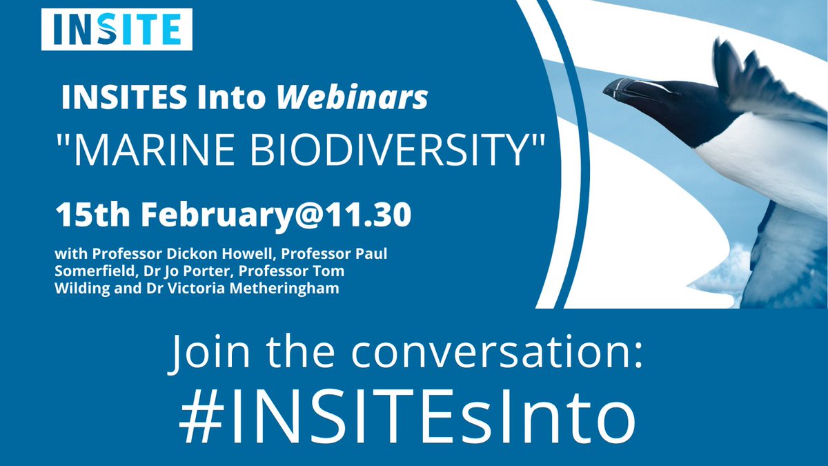 insitenorthsea's tweet photo. If you're joining our Webinar on Marine Biodiversity, you can join our conversation using the hashtag #INSITEsInto
There's still a last chance to sign up for today's webinar.
Register: https://t.co/8eNSAkSgo4 https://t.co/R9a08Fvgmk