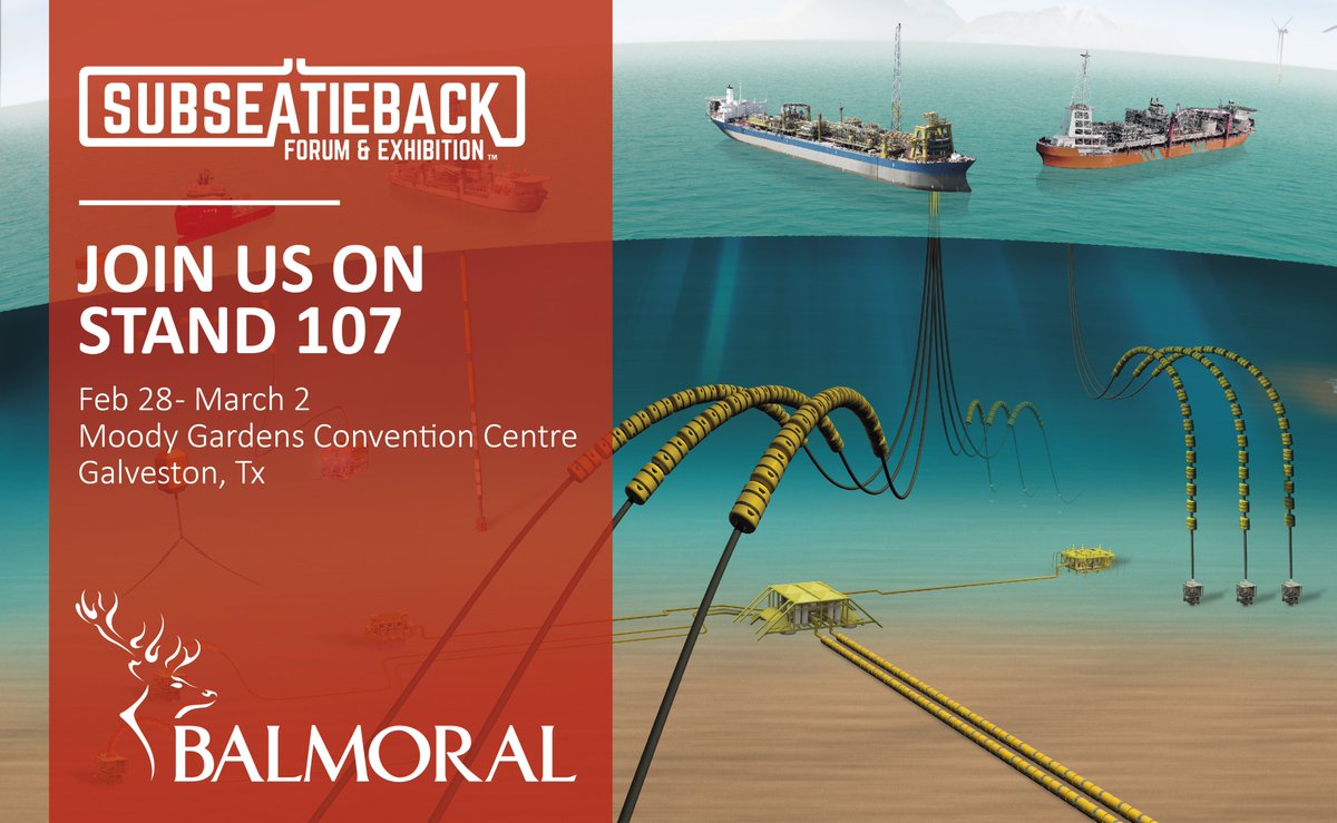 Only two weeks to go until #SubseaTieback 28 Feb - 2 March 2023 in Galveston.

To arrange a chat at the show please visit our dedicated Subsea Tieback webpage: balmoraloffshore.com/subsea-tieback

#subsea #offshoreenergy #oilandgas