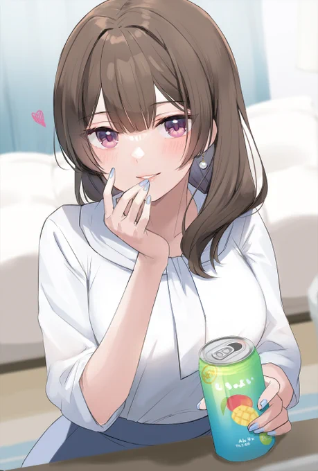 「わたしの、飲んでみますか...?」 