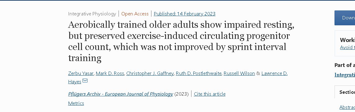Congrats to @ZerbuY et al (@DrMarkRoss, @cgaffneyphd, @RDPostlethwaite, @RussWilson_HWU, and I) on publishing his latest paper from his PhD in Eur J Physiol (Pflügers Archiv):

link.springer.com/article/10.100…