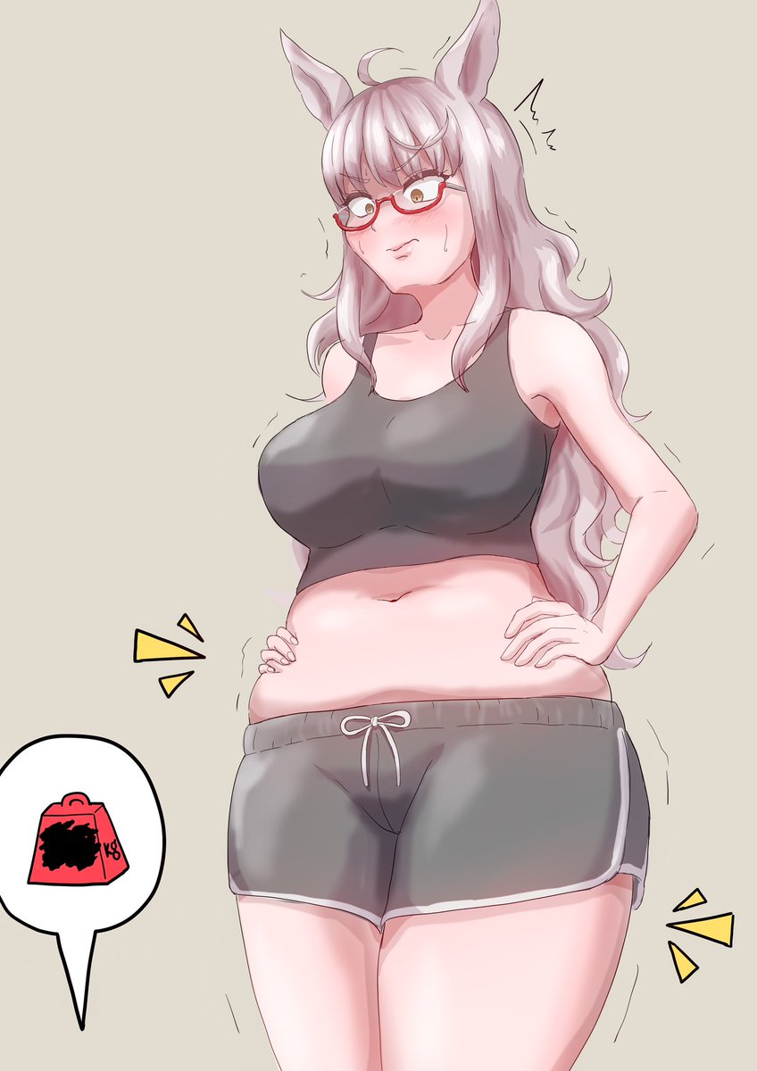 「今月描いた絵、お腹周りの格差酷いな 」|カイト🎨のイラスト