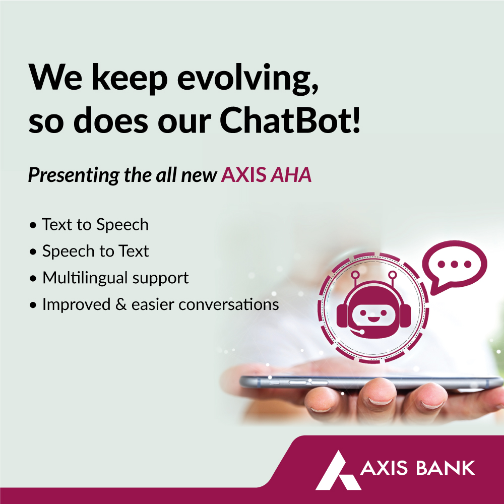 Upgrade your banking game with the all new Axis AHA ChatBot AxisBank https t.co j3KBgltKUl Upgrade your banking game with the all new Axis AHA ChatBot AxisBank https t.co j3KBgltKUl