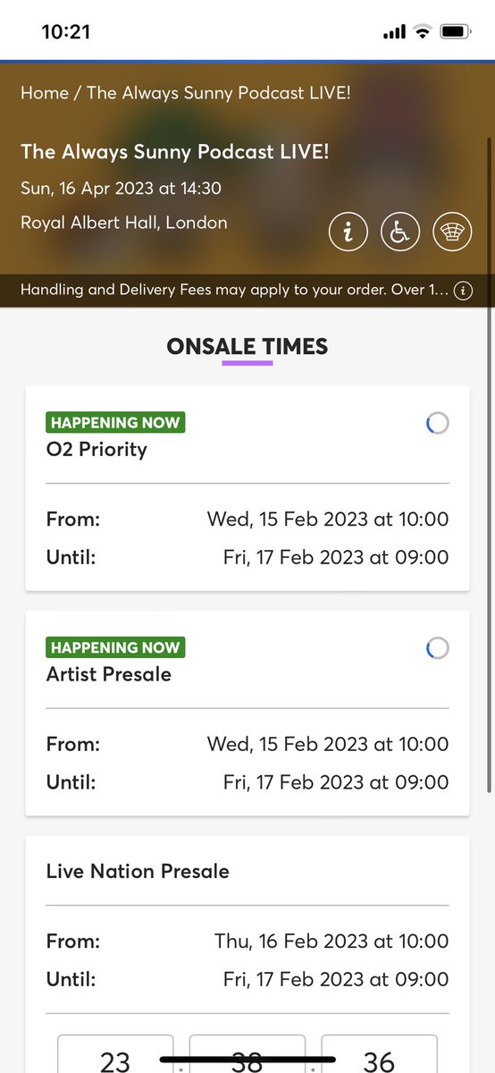 EmilyBusby_'s tweet photo. @Ticketmaster Had this three times now with a continuous spinning wheel and no ability to click anywhere. How people get tickets to anything when the site lags like this is beyond me https://t.co/OxQ5zpekbL