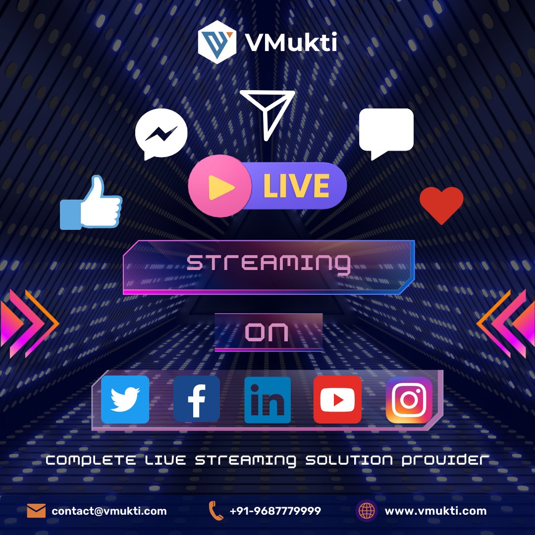 VMukti's tweet photo. Live stream with us without any interruption & deliver high-quality content to your audience on any platform, build a way for global connection & participate in events remotely
👉 https://t.co/klupe0C3q9
#livestream #live #streaming #hybrid #socialmediastream #vmukti #solutions https://t.co/pvB6hat2dn