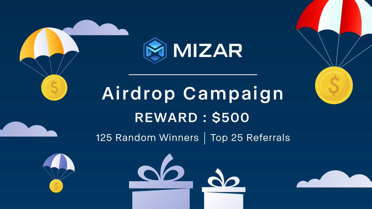 🚀 Airdrop: Mizar
💰 Value: 2.5$
👥 Referral: 7.5$
📒 Partnership: Beethoven X, Pack capital, Nexo, Super Oracles
📅 End Date: 1st March, 2023

Talk with the Telegram Bot
t.me/MizarAirdropbot

#Mizar #Airdrop #Airdrops #Crypto #CryptoTownEU #Bitcoin