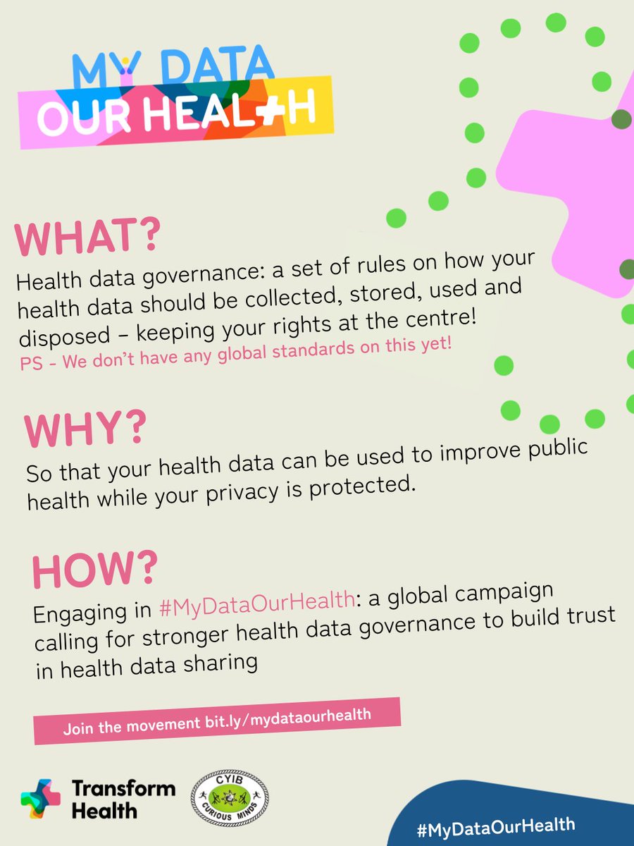 cmghana's tweet photo. #MyDataOurHealth is a global campaign driven by various organisations around the world who are engaging stakeholders, shifting #healthdata from a technical issue to a personal one &amp; calling for a global health data governance framework.

Join via https://t.co/Tp0xaXvVmw
#CMGhana https://t.co/Yb3UDTfdKQ