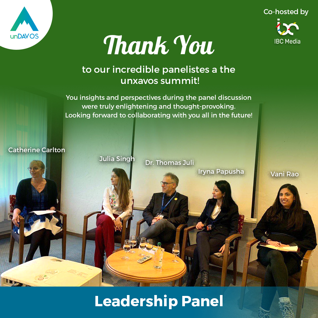 unDavos Summit (@undavossummit) on Twitter photo Thank you to our amazing panel members for an unforgettable discussion. π
Your contributions will have a lasting impact! π₯
Iryna Papusha, PhD
Julia Singh
Vani Rao, CFA
#unDavos #wefweek #davos Thank you to our amazing panel members for an unforgettable discussion. π
Your contributions will have a lasting impact! π₯
Iryna Papusha, PhD
Julia Singh
Vani Rao, CFA
#unDavos #wefweek #davos