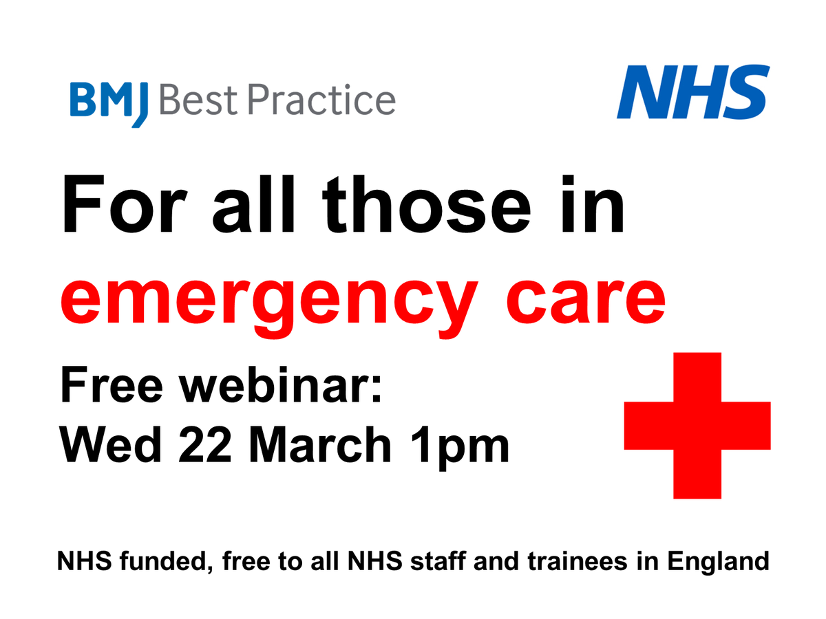 NHSKFH's tweet photo. Discover the benefits of BMJ Best Practice  clinical decision support for all in emergency care - free to the NHS in Eng  - including Comorbidities Manager Book by 17 March
 https://t.co/M0HA9bo1G1 https://t.co/jXQuty0yG3