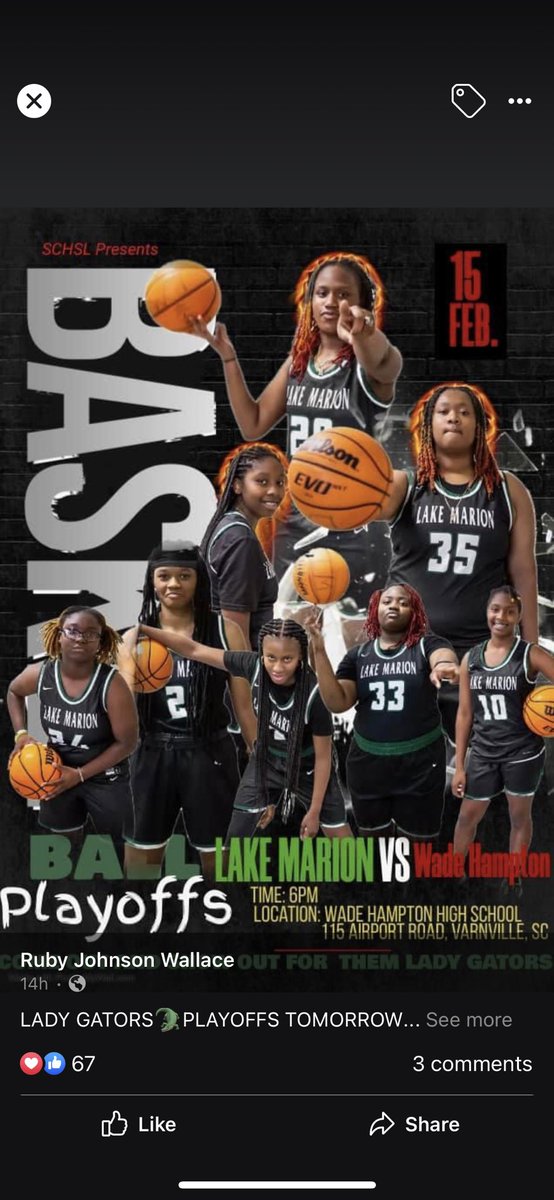 Playoff Tim in the Swamp. Let’s Go Ladies.