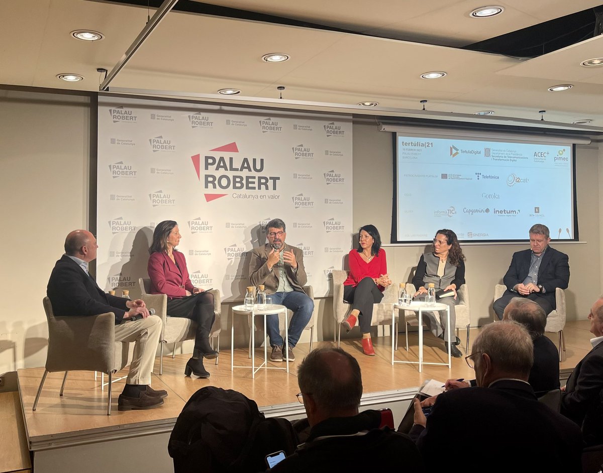 <a href="/TertuliaDig/">Tertulia Digital</a> <a href="/PIMEC/">Pimec</a> <a href="/govern/">Govern de Catalunya</a> <a href="/tomascascante/">tomas cascante</a> <a href="/AntoniCanete/">Antoni Cañete</a> <a href="/ChemaCasas/">José Manuel Casas</a> <a href="/Telefonica/">Telefónica</a> 📌El DG de l'ACEC, <a href="/jmarinpu/">Jordi Marin</a>, modera la taula rodona amb <a href="/genisroca/">genís roca</a>, president de <a href="/puntCAT/">puntCAT</a>; <a href="/htorras/">Helena Torras</a>, CEO de <a href="/PaoCapital/">PaoCapital</a>; <a href="/Isabel_Ordoyo/">Isabel Ordoyo</a>, VP Public Sector &amp; Healthcare <a href="/Capgemini_ES/">capgemini_es</a>; <a href="/SusanaInetum/">Susana Prado</a>, DG d'<a href="/inetum_es/">Inetum (en español)</a> a Catalunya, i <a href="/XavierFerras/">Xavier Ferràs</a>, associate professor d'<a href="/ESADE/">Esade</a>