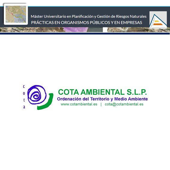 GeografiaUa's tweet photo. nuestro mayor agradecimiento a la consultora @cotambiental que colabora con el programa #practicasexternas del #Máster en Planificación y Gestión de #RiesgosNaturales, acogiendo al alumno José Antonio Marco Cano para desarollar sus #prácticas curriculares.
#geografia #geografiaua https://t.co/DGEsAXv1q4