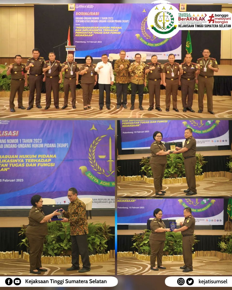 kejatisumsel's tweet photo. Rabu, 15 Februari 2023
Telah dilaksanakan Sosialisasi Undang-Undang No.1 Tahun 2023 tentang Kitab Undang-Undang Hukum Pidana (KUHP), dengan tema "Pembaharuan Hukum Pidana dan Implikasinya terhadap Penguatan Tugas dan Fungsi Kejaksaan", dimana kegiatan dihadiri oleh perwakilan https://t.co/zoBaAfFXMA