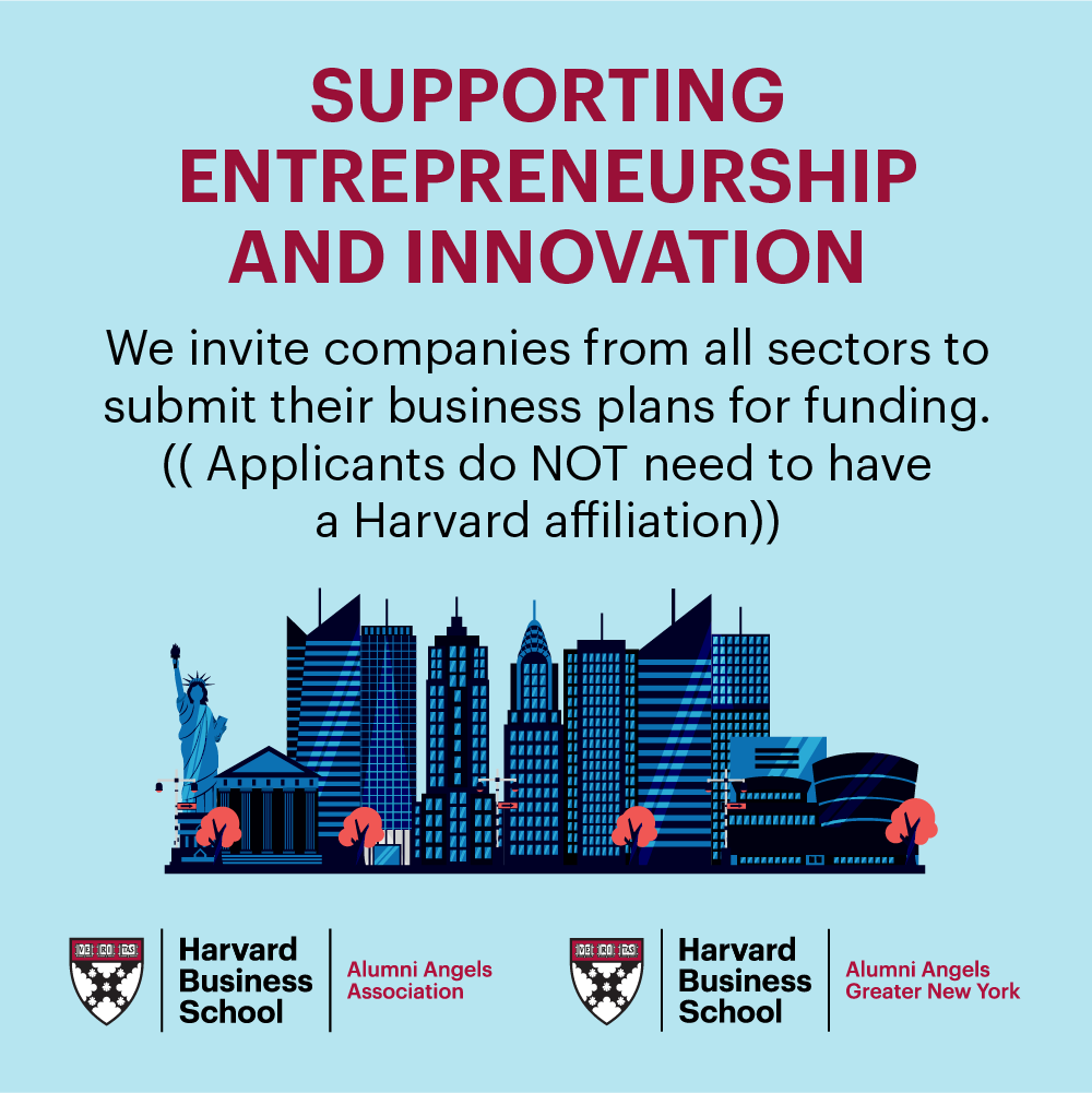 HBSAlumniAngels's tweet photo. We invite companies from all sectors to submit their business plans for funding!
#harvard #hbs #NewYorkCity #NYC  #angelinvesting #angelinvestor #entrepreneur #Entrepreneurship #venturecapital #venturecapitalist https://t.co/bPH7EKvPPR