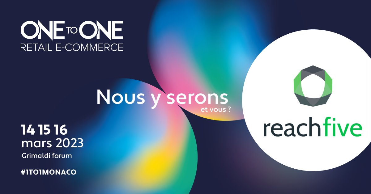 ReachFive part of Purse (@reachfive) on Twitter photo 🚨 Nous serons présents au One to One Retail E-Commerce de Monaco (@1to1Monaco
) les 14, 15 et 16 mars prochains.
Rendez-vous sur le stand n°E018 pour discuter de votre expérience client, on apporte le café ! ☕
Poke <a href="/jdallois/">Jérémy Dallois</a>
#1to1Monaco #retail #ecommerce #CIAM 🚨 Nous serons présents au One to One Retail E-Commerce de Monaco (@1to1Monaco
) les 14, 15 et 16 mars prochains.
Rendez-vous sur le stand n°E018 pour discuter de votre expérience client, on apporte le café ! ☕
Poke <a href="/jdallois/">Jérémy Dallois</a>
#1to1Monaco #retail #ecommerce #CIAM