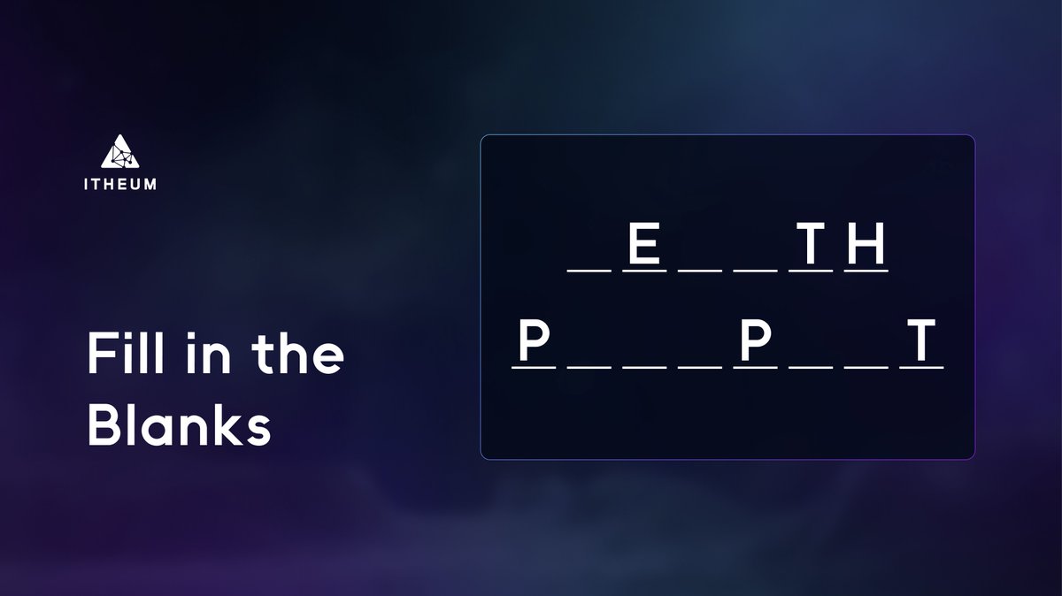 Hey Everyone👋 

Let's test out your #Itheum Knowledge🧠

Can you fill in the blanks? 😄 👀

Quick! Comment your answers below 👇 #web3community #fun #ContestAlert