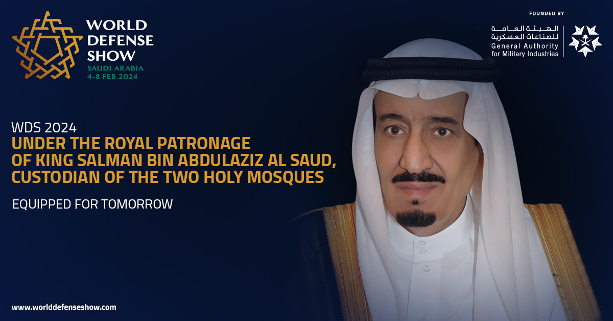 WDS_KSA's tweet image. The Royal Patronage emphasizes the importance of #WDS2024 as a global platform for industry leaders and decision makers and a hub for the global military, defense and security industries. 
#SaudiVision2030 focuses on localizing more than 50% of military expenditure by 2030.