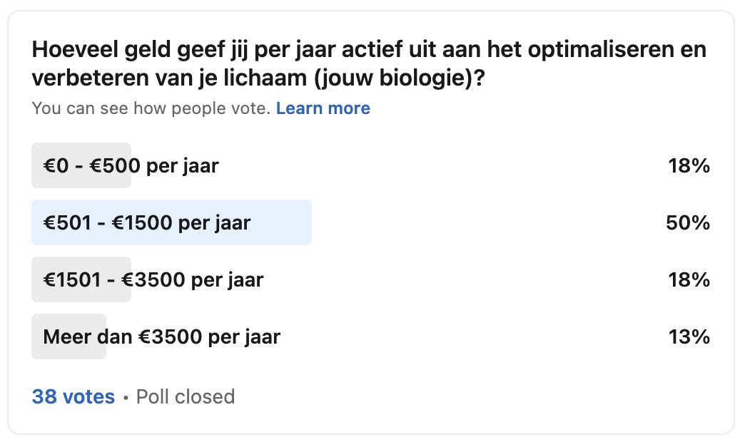N=38. Mensen geven toch nog iets van geld uit aan hun eigen technologie (het menselijk lichaam)