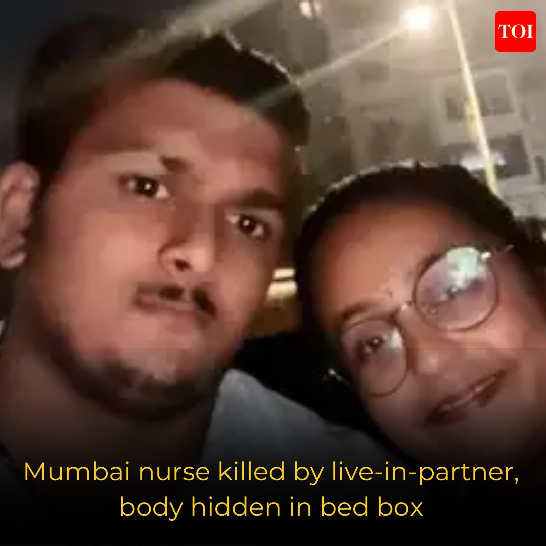 Mumbai nurse killed by live-in-partner, body hidden in bed box 

The couple had rented the flat 20 days ago and had introduced themselves as a married couple.

Read more: toi.in/GQQShb34/a24gk