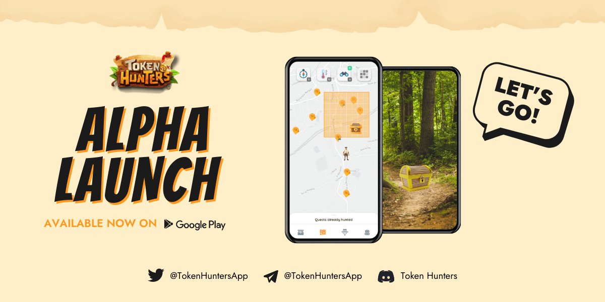 TokenHuntersApp's tweet photo. The moment you've been waiting for is FINALLY HERE. Token Hunters Alpha version is available on #Android ๐ค
๐ช Get our tokens: https://t.co/9cNwCXpex8
๐ฎ DOWNLOAD NOW: https://t.co/cV72ZursOK
Let's rock ๐
$HUNT #TokenHuntersApp #Play2Earn #MobileGaming #AlphaLaunch #GameFi https://t.co/Q8SHEmhwv0