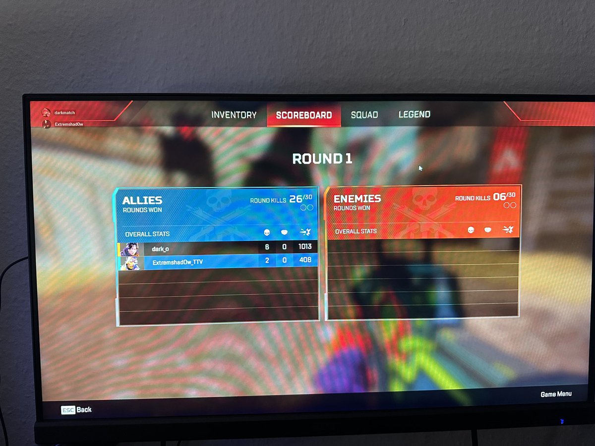 Michi_Mason's tweet photo. @Respawn @PlayApex @EAHelp is there already a fix for this?  we were stuck in the tdm round for 30 minutes without an opponent, after more than 30 minutes we automatically won the game.. https://t.co/WsVsjAow1y