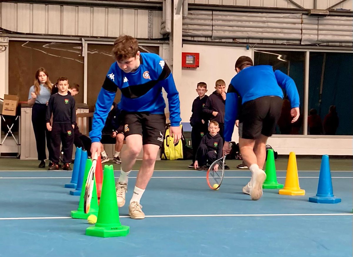 PE_SportService's tweet photo. Leaders at @GosforthPE helping at our Wanderer’s Inclusive Primary Tennis Event! 🎾 Fabulous work from everyone 👏🏽 Supported by: @IndiaS__VFE  #SchoolGames #tennis https://t.co/qOW8X2uH3o