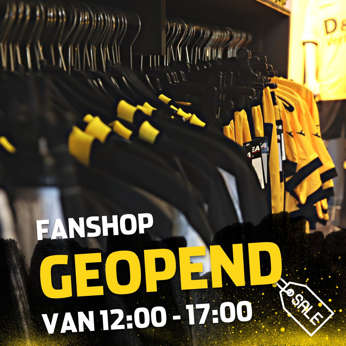 Wij zijn vandaag weer geopend van 𝟭𝟮:𝟬𝟬 𝘁𝗼𝘁 𝟭𝟳:𝟬𝟬 𝘂𝘂𝗿! 

Tot zo! 👋🏻

#rodajc #fanshop #seeyousoon