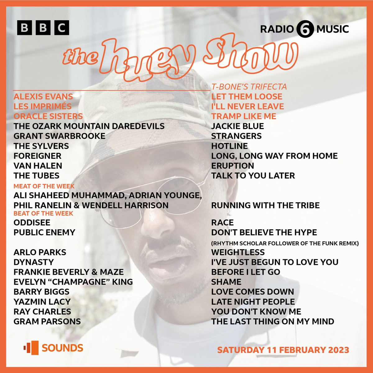 OfficialHuey's tweet photo. Here's what i played in saturday's show on @BBC6Music. Catch up via @BBCSounds and thanks to @scottbocakai for the block party mix.

https://t.co/g17yv4kHWB https://t.co/gaZa5XtzNW