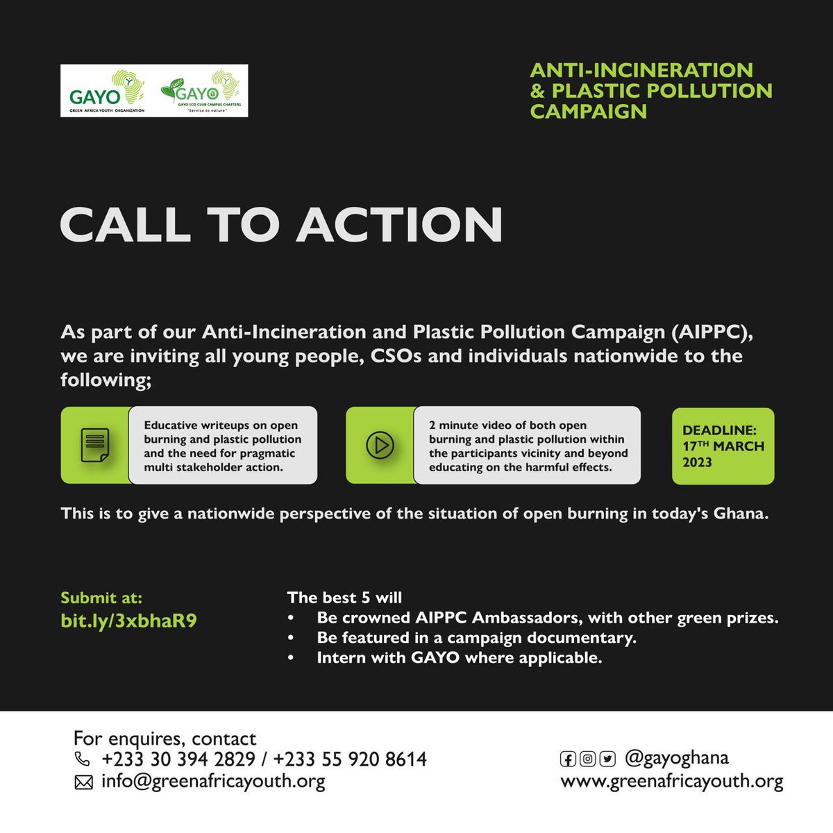 A CALL TO ACTION ♻️ Be a part of the solution, not the pollution 😊

#saynotoplastics
#saynotoplasticpollution #saynotoopenburning #saynotoincineration 
#joinme 
@gayoghana