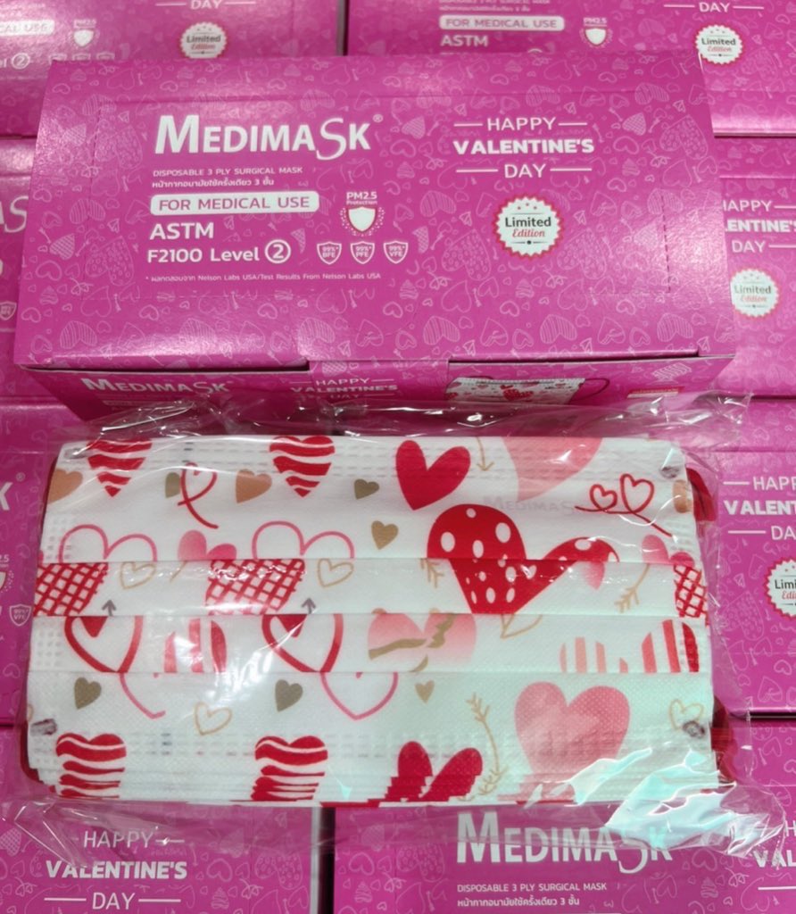monanoma1's tweet photo. Medimask Valentine Limited Edition
💗 10 ก. สุดท้าย 💗
กล่องละ 99 ส่งฟรี 💥
#หน้ากากอนามัย #หน้ากากอนามัยทางการแพทย์ #หน้ากากอนามัยพร้อมส่ง #แมสพร้อมส่ง #แมสราคาถูก #แมสวาเลนไทน์ #medimask https://t.co/hq2rqcaW8a