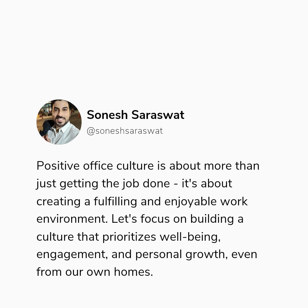 A positive work culture benefits both the employees and the organization by promoting collaboration, respect, and well-being.

#office #officeculture #positiveworkplace #Webuters