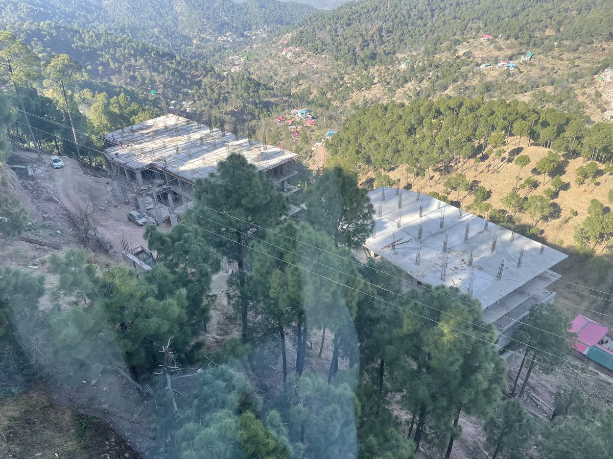 tweetwithnikhil's tweet photo. Huge constructions in Kasauli being done by cutting entire hill sides and destroying impossible to replace forest… all through corrupt governmental approvals @hp_tourism @IndianForests @PMOIndia @INCHimachal @BJP4Himachal https://t.co/LnBDp4wgJ2