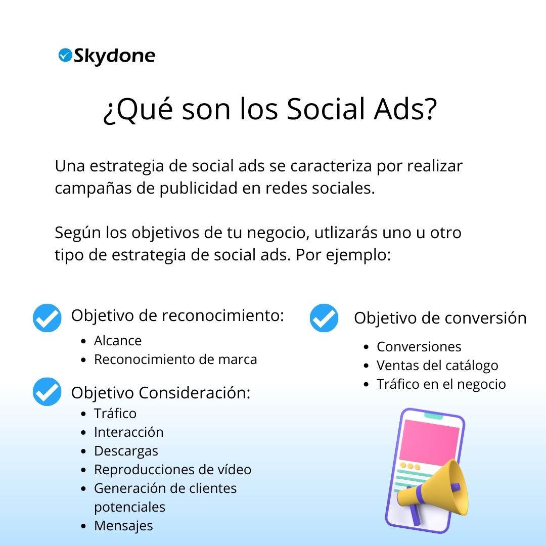 skydone's tweet photo. ¿Conoces la estrategia de social Ads? Esta estrategia te permite aumentar la visibilidad de tu negocio, atraer tráfico a tu web y conseguir leads y ventas. 
¿Te gustaría aumentar la visibilidad de tu empresa?
¡Llámanos!
#socialmedia #redessociales #socialads #estrategiasocialads https://t.co/hPHrNRuLXh