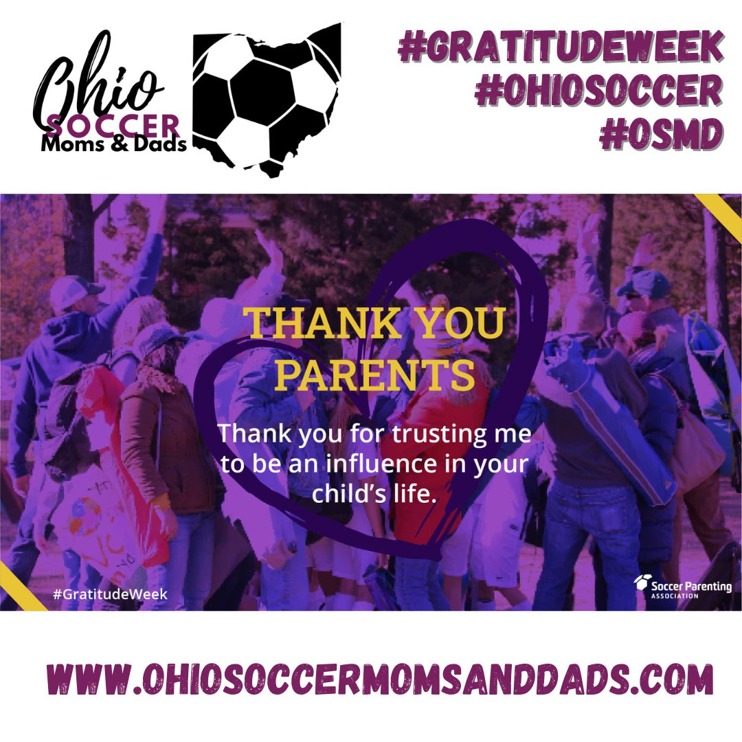 Shout out to all the best soccer parents in Ohio! Your trust and support means everything to our soccer community. ❤️⚽️😊 #OhioSoccerParents #ThankYou #Trust #Support #BeautifulGame#gratitudeweek #ohiosoccer #OSMD