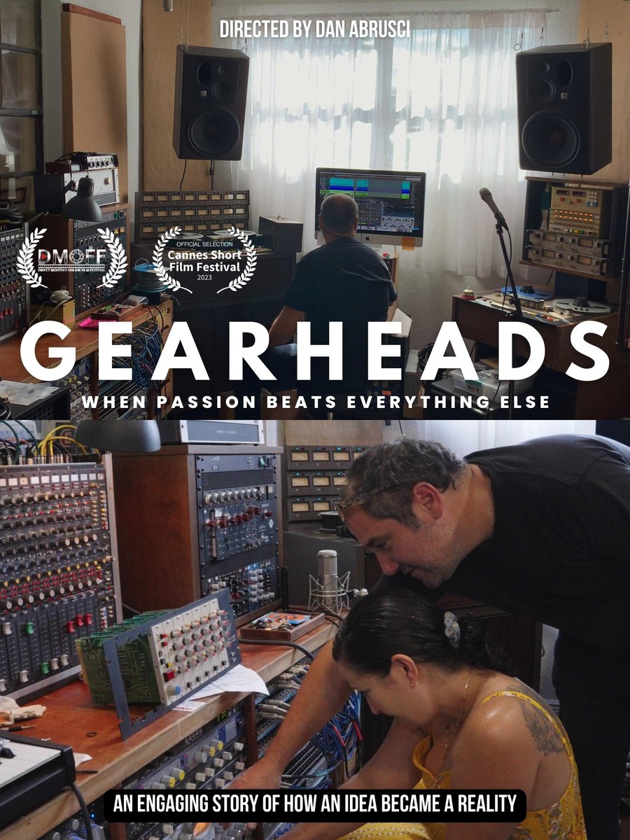 cannes_shorts's tweet photo. Gearheads by Dan Abrusci @loyalsound

A passionate musician risks it all to escape the corporate world and follow his dreams of starting an independent audio equipment company. https://t.co/w40X5aqC1I