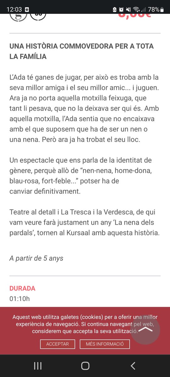 k_radfem's tweet photo. Me dice una amiga y maestra de Primaria que en su centro les proponen ir a ver "La motxilla de l'Ada", obra que trata el tema de "infancias trans" y es para niños de a partir de 5 años.
Dice que les están bombardeando a formaciones sobre el tema trans.
Este es el argumento: https://t.co/r7bSZdhZ7h