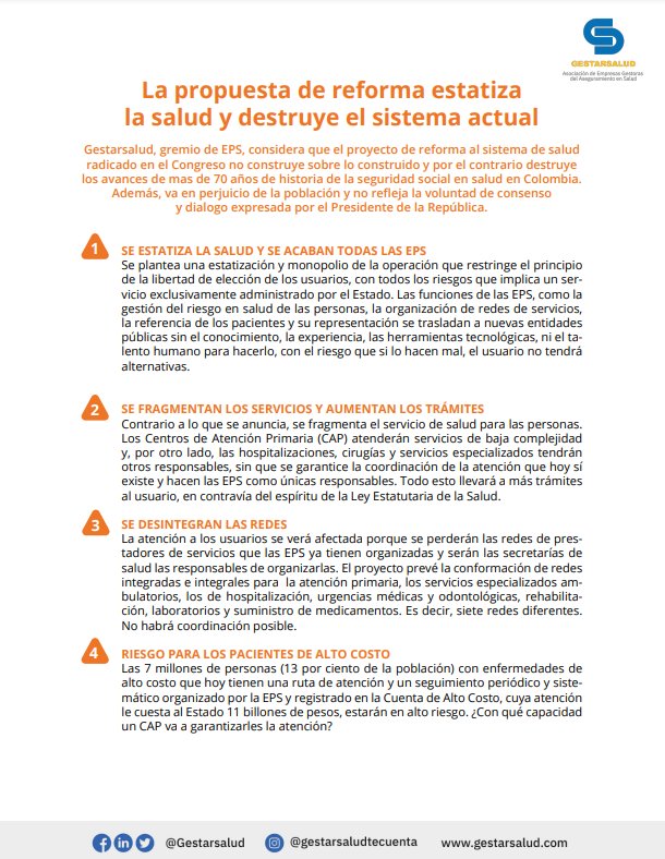 Gestarsalud's tweet photo. 🚨¡Atención!

La #ReformaALaSalud presentada al Congreso destruye décadas de avances de nuestro sistema de salud. Compartimos nuestra postura oficial de 10 puntos e insistimos en que se necesita una #ReformaResponsable y #ConstruirSobreLoConstruido

https://t.co/xbsPi8JMco https://t.co/xWGTv7ABu7