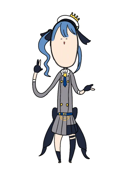この世で一番ゆるい星街すいせいさんのファンアートです(当社比) #ほしまちぎゃらりー #星街すいせい 