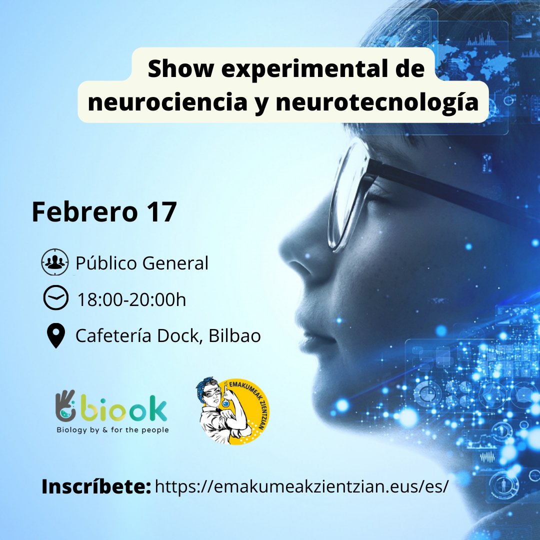 biook_org's tweet photo. Biook colabora con la iniciativa Emakumeak Zientzian 2023 realizando actividades gratuitas para escolares y  público general. 👉 Estas a tiempo de inscribirte👈
#hazciencia #egizuzientzia #Zientzia #Ciencia #STEAMEuskadi #DIYbio #Talleres #Tailerrak #Bilbao #BBFBILBAO #Dockbilbao https://t.co/BahapDfl2o