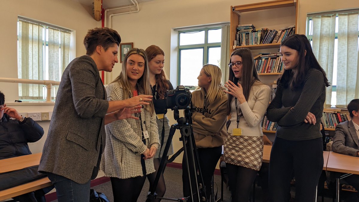 Nicky from <a href="/tigerfeatures/">Nicola Prestage</a> has been incredible today showing our A-Level Film Studies students the skills required to produce documentary films.  Thank you for your time!