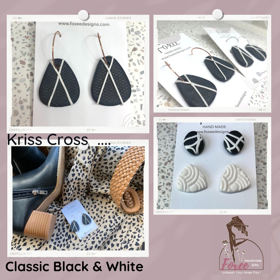 foxeedesigns's tweet photo. Foxee Design's - Kriss Cross Pendant is a classic black &amp; white little number that is an essential to any womens wardrobe accessories! https://t.co/njv8S9h9dM