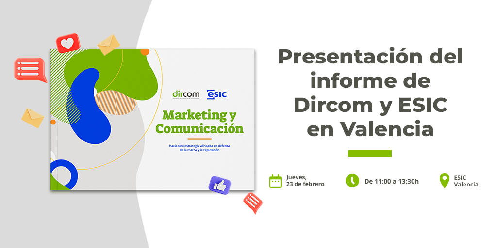 DircomCVM's tweet photo. 🗓️23 de febrero. #DircomCVM y @ESICValencia
 presentan el Informe  #Marketing y #Comunicación y debaten sobre el rol de estos perfiles en #empresas y #organizaciones con @Kyndryl @samyallia @grefusa @GrupoGimeno @Teika_es @Inloyalty_ 

https://t.co/uryhrLMN7Q https://t.co/p09DZLAkHq