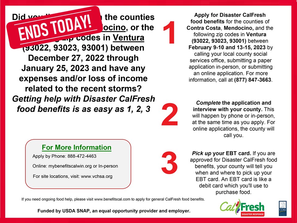 County of Ventura on Twitter "RT VCHumanServices Today is the last