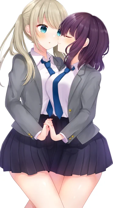 ほっぺにちゅー#創作百合 