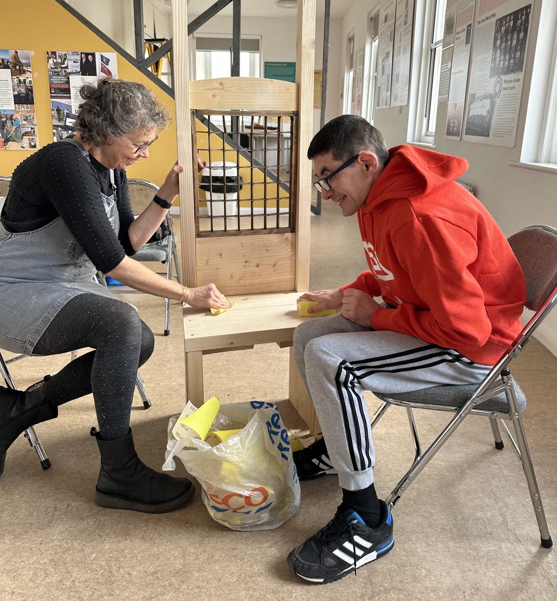 working hard ⁦<a href="/Old_LowLight/">Old Low Light 💙</a>⁩ creating more chairs hope you like them ⁦<a href="/MarkCrowley_/">mark crowley</a>⁩