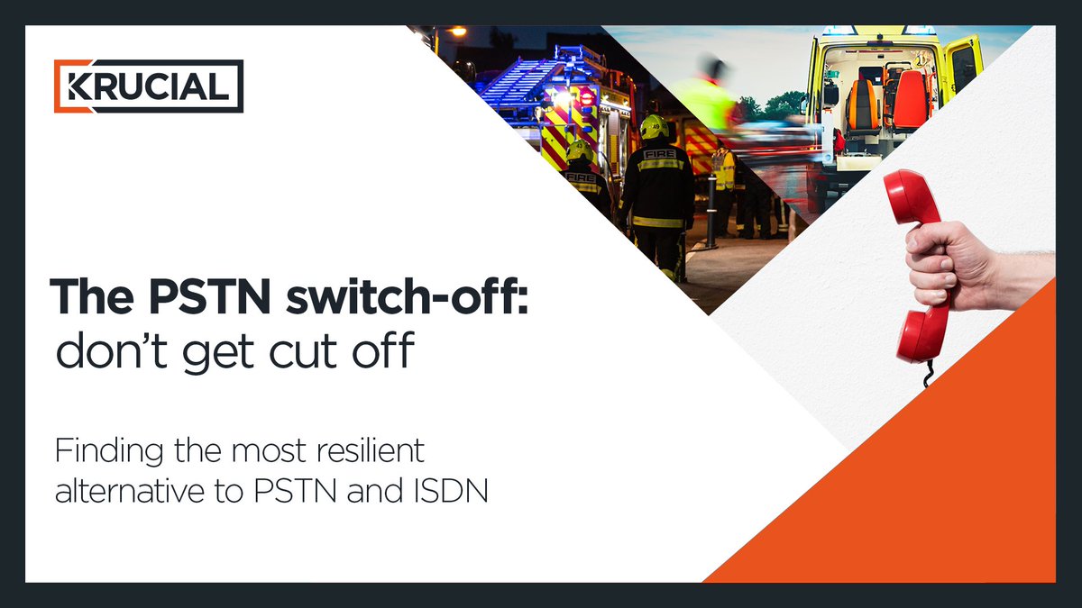 #PSTN and #ISDN will be switched off in 2025 - don't get cut off.

Download our new e-book at content.krucial.com/pstn-switch-of…

☎️ how the switch-off will impact industries including water utilities and emergency services

🛰️ resilient alternatives to PSTN and ISDN

🙌 and more!

#Krucial