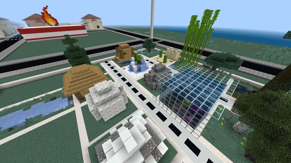 PixologyGames's tweet photo. 🚨 ¡Nueva actualización en la Txantrea Virtual de #COworkids! 🏢 Nuestros jóvenes constructores ya tienen un cine y un cuartel de bomberos listos, y están trabajando duro en un museo y algunas tiendas. ¡Estén atentos para ver más! 🍿👨‍🚒🏦 #Minecraft #MinecraftEdu @PlayCraftLearn https://t.co/fZUZQwVqAD