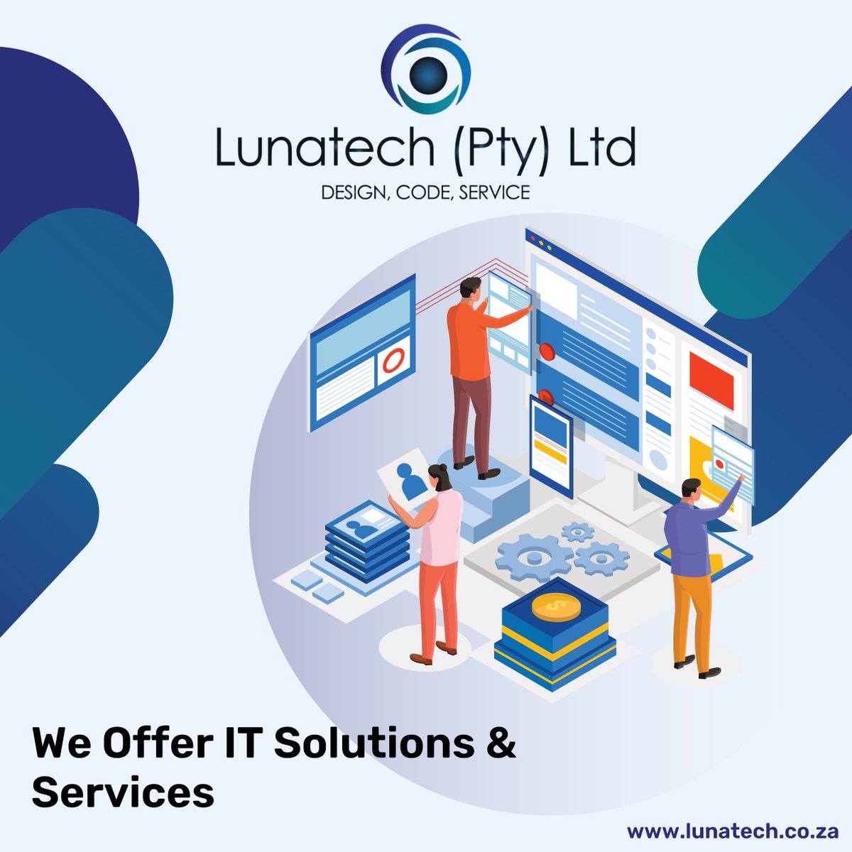 We Offer IT Solutions, Services and MORE! Contact us today. lunatech.co.za
#Software #Company #Service #Design #Code #Digital #Technology #Lunatech #JBay #Local #Powerhouse #Quality #Professional #Innovation