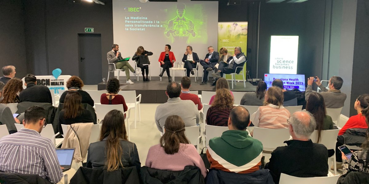 IBECBarcelona's tweet photo. Experts de diferents àmbits estan compartint les seves perspectives sobre com la #medicinapersonalitzada està canviant la forma en què es diagnostica i tracta al pacient.
👉Taula rodona "Medicina Personalitzada i la seva transferència a la Societat" #BarcelonaHealthInnovationWeek https://t.co/TA0DliFNDh