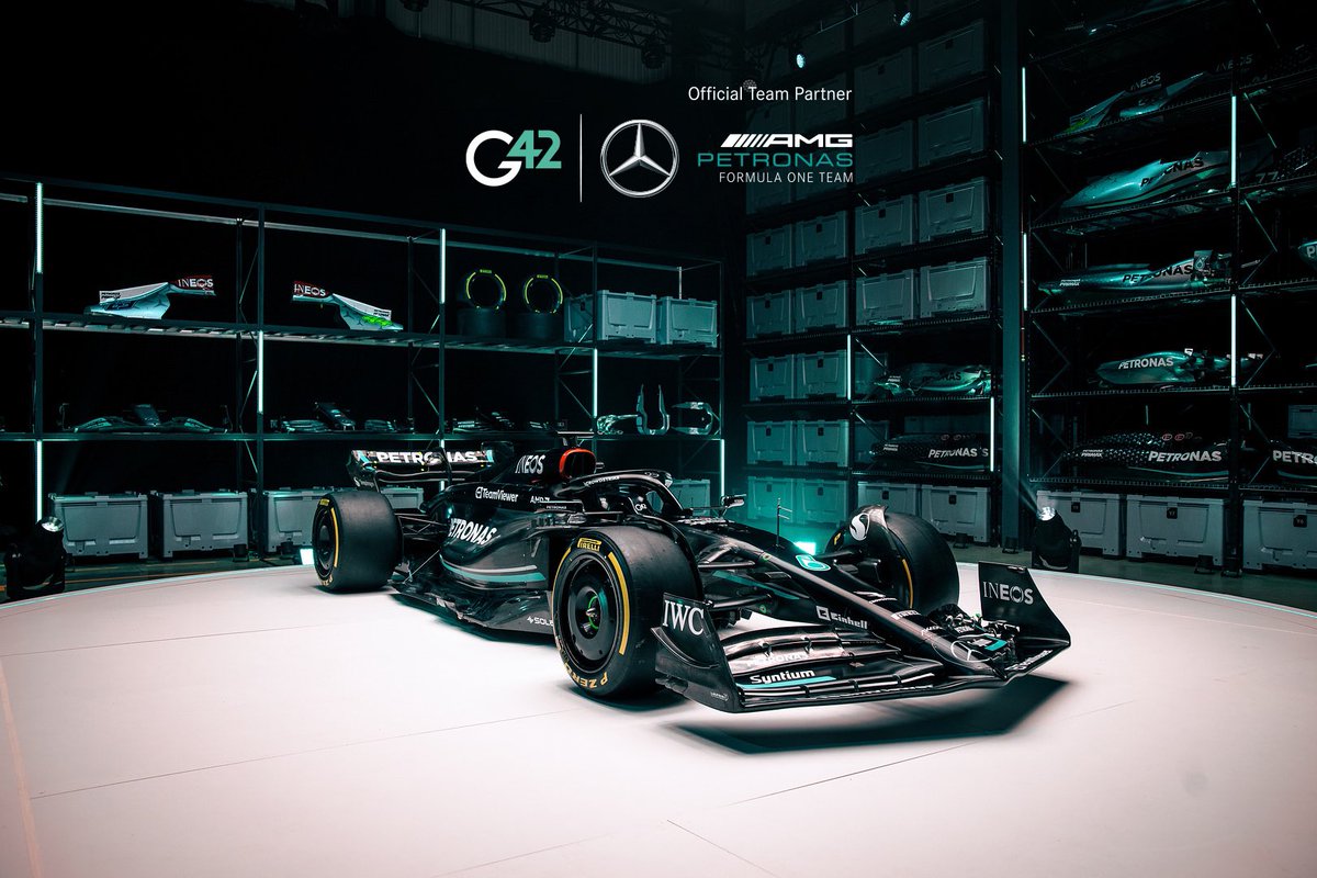 G42ai's tweet photo. Two great teams, one winning combination!
 
We are proud to partner with the @MercedesAMGF1 team to deploy the power of our broad ecosystem, including @PresightAI's omni-analytics platform data, to support the team in its pursuit of success. https://t.co/gzjt4BND2R