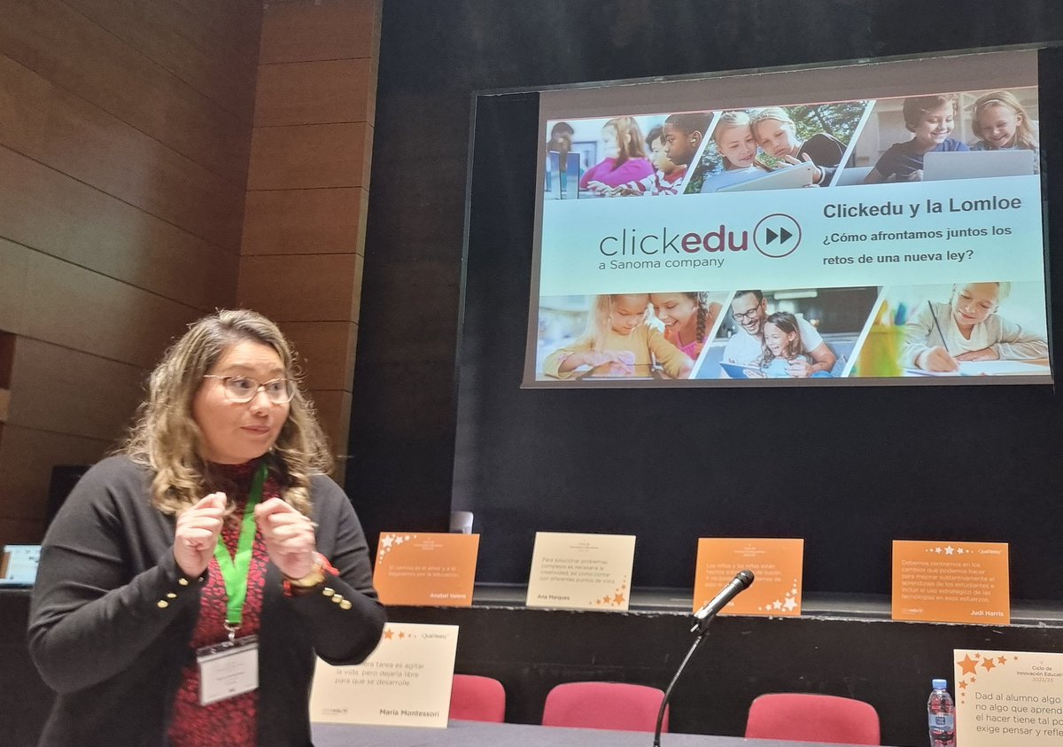 Clickedu's tweet photo. Nuestra compañera @montenegrsalome nos presenta #Clickedu y las mejoras que estamos desarrollando para la puesta en marcha de la LOMLOE en los Centros.
Si queréis más detalle, nos tenéis a disposición https://t.co/r9Zm7oYTRU https://t.co/TBFsA4DeDu